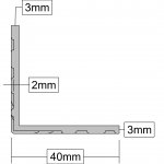 Aluminium External Checker 40mm Angle